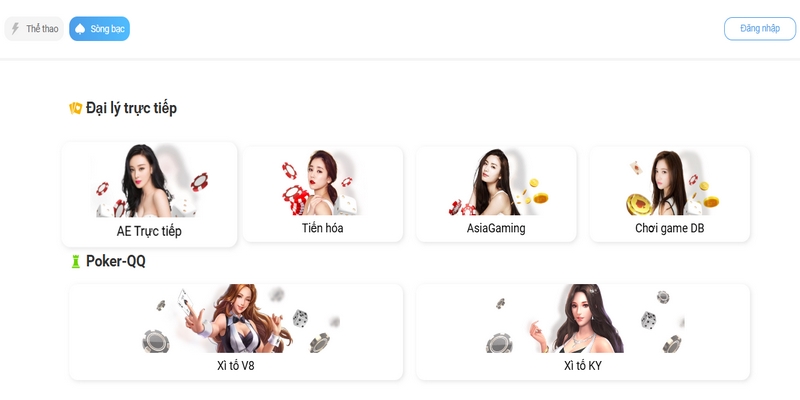 Sảnh AsiaGaming 8xbet - Thiên đường đánh bạc đổi thưởng 1 Sảnh AsiaGaming 8xbet